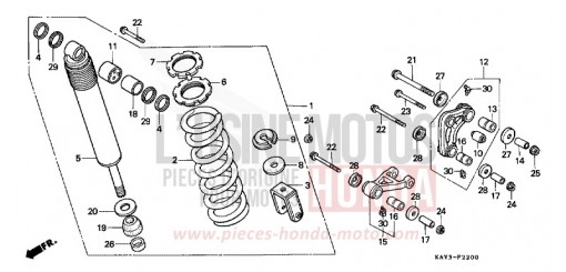 REAR CUSHION NX125K de 1989